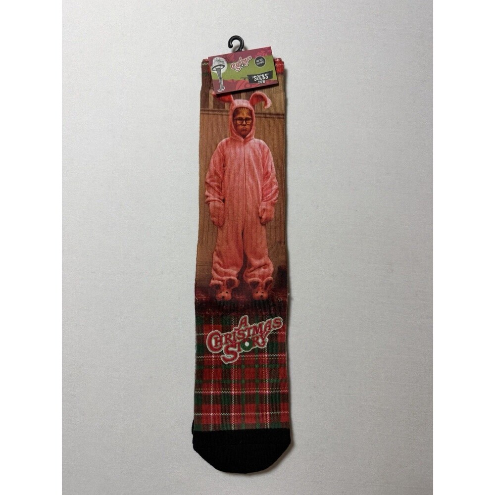 A Christmas Story Socks NWT One Size Fits Most Ralphie Bunny Costume Crew Socks